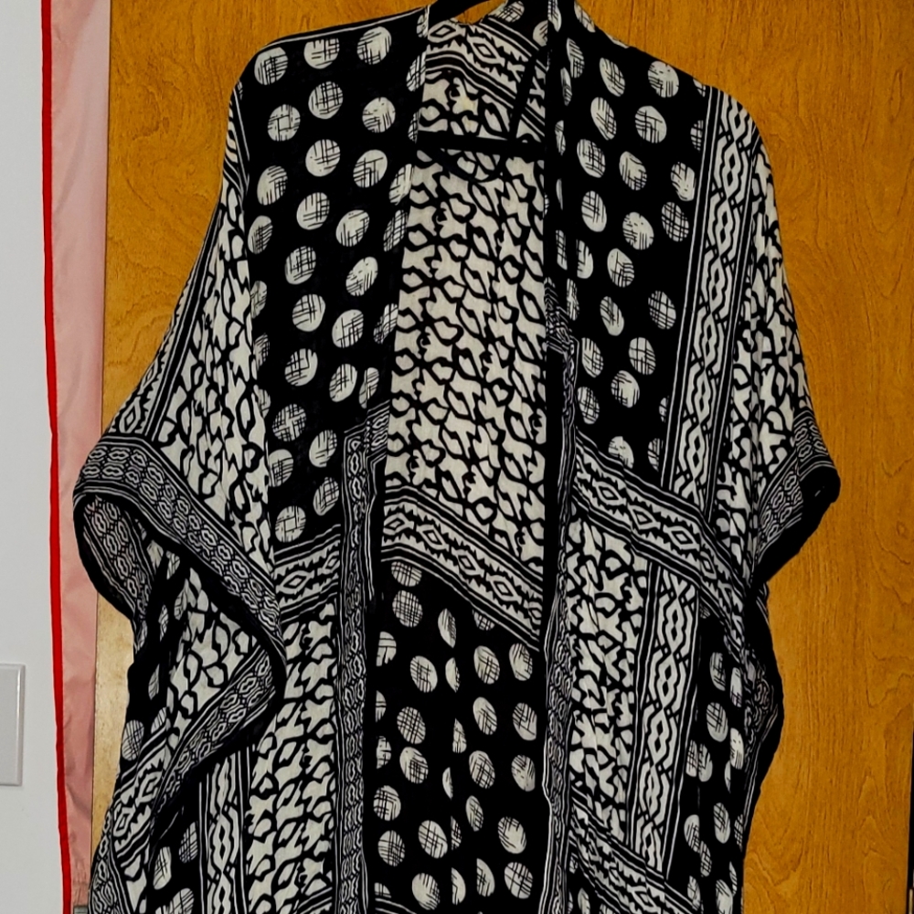 Black & White Bathing Suit Cover